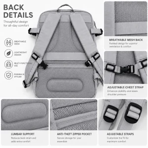 Expandable Waterproof Laptop Backpack - Thumbnail Image 5