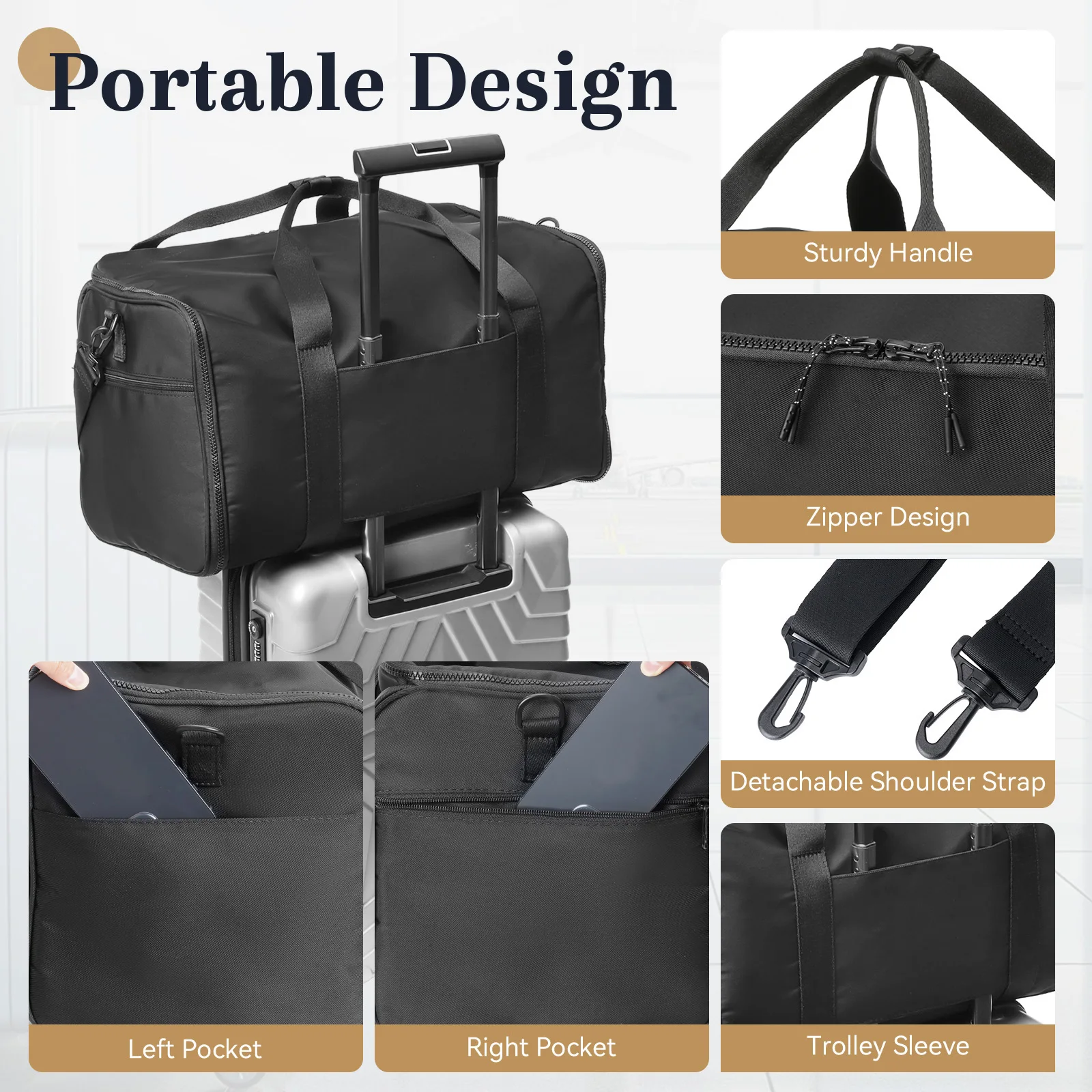 Travel Garment Bag With Shoulder Strap - Image 5