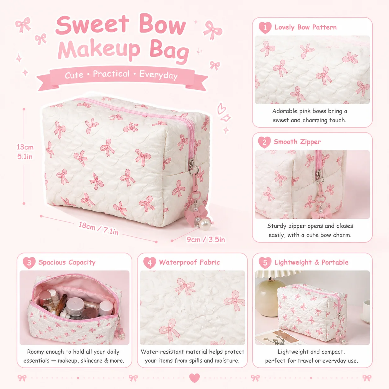 Women's Travel Makeup Bag - Image 2