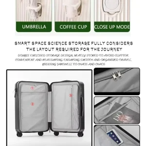 Lightweight Carry-on Business Suitcase - Thumbnail Image 3