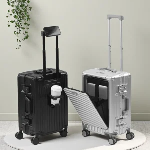 Front Opening Aluminum Frame Suitcase