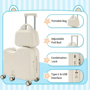 Ride On Luggage Hardshell Suitcase - Thumbnail Image 3