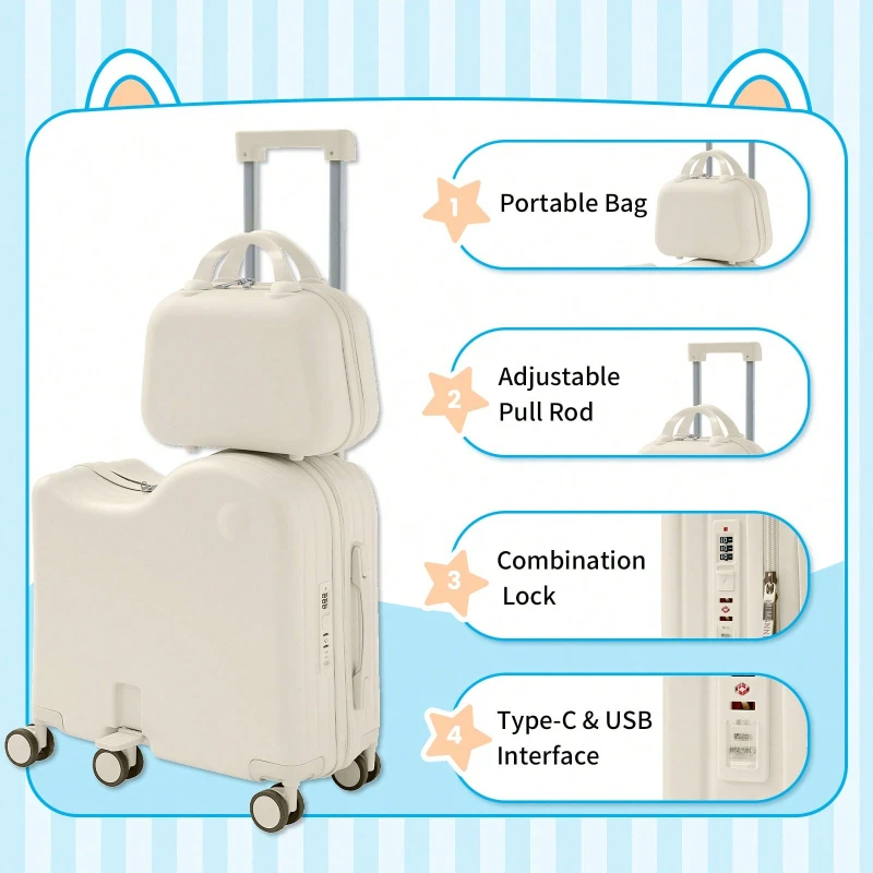 Ride On Luggage Hardshell Suitcase - Image 3