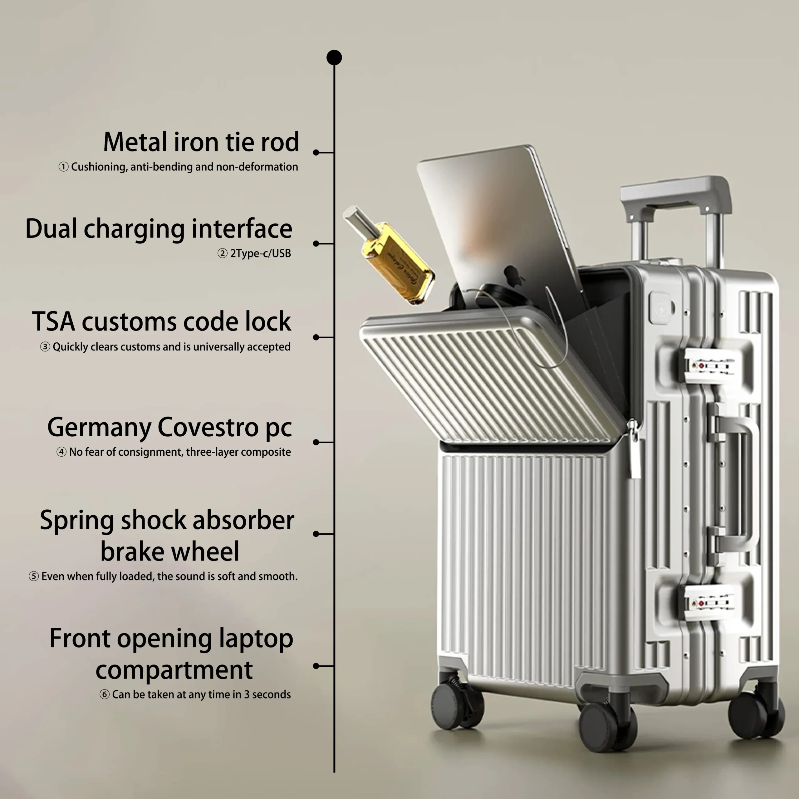 Large Size Luggage Laptop Bag - Image 4