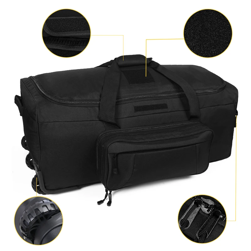Large Capacity Tactical Rolling Duffel Bag - Image 3