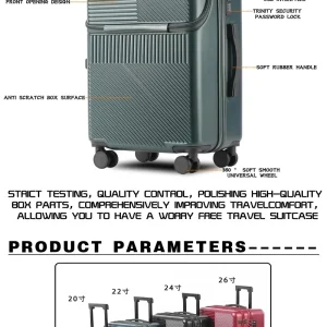 Lightweight Carry-on Business Suitcase - Thumbnail Image 4