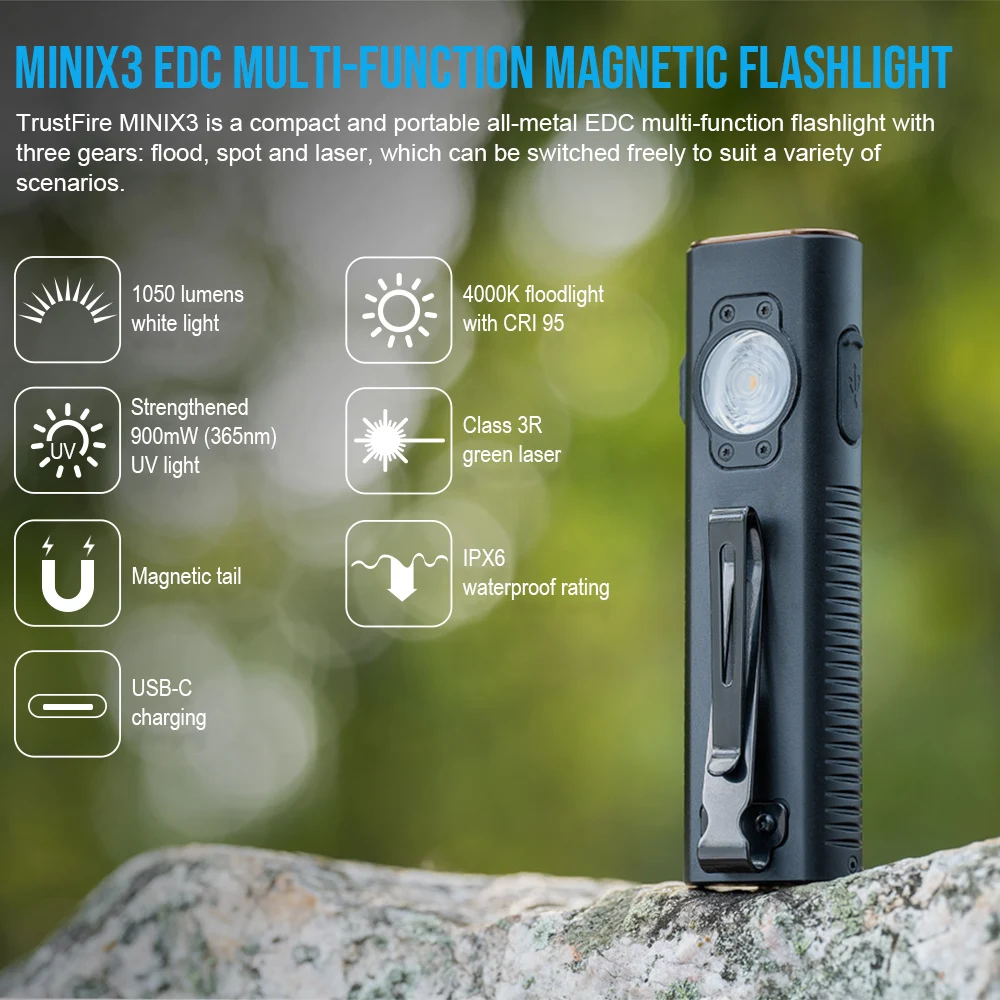 1050 Lumens Rechargeable Flashlight - Image 4