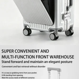 Front Opening Aluminum Frame Suitcase - Thumbnail Image 7