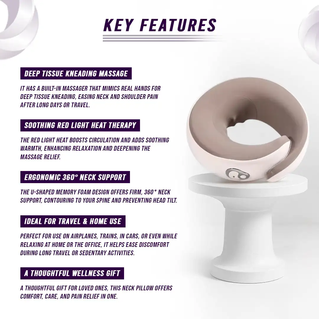 Heated Neck Massager Pillow - Image 4