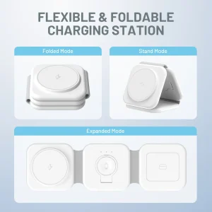 Magnetic Wireless Chargers 3 in 1 Foldable - Thumbnail Image 6