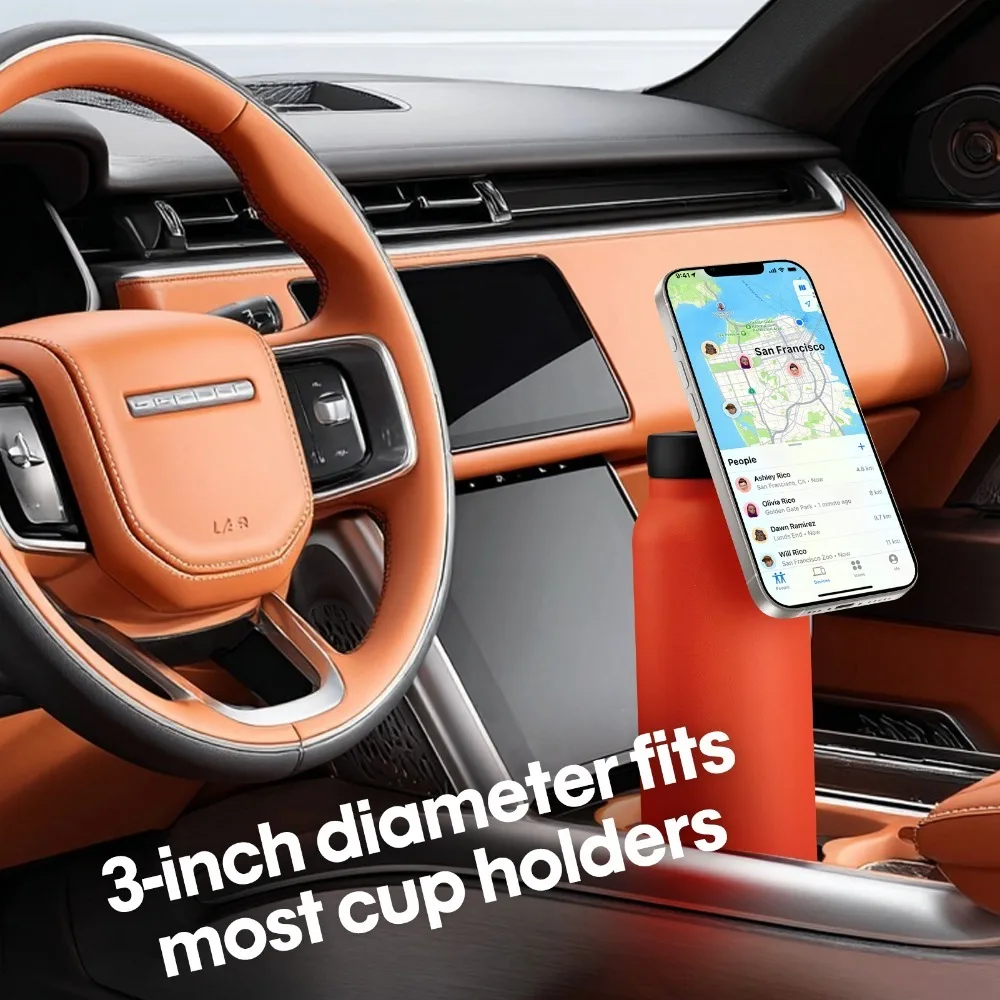 Insulated Water Bottle with Magnetic Phone Holder - Image 6