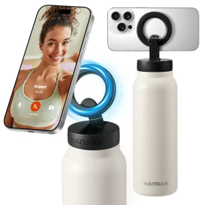 Insulated Water Bottle with Magnetic Phone Holder