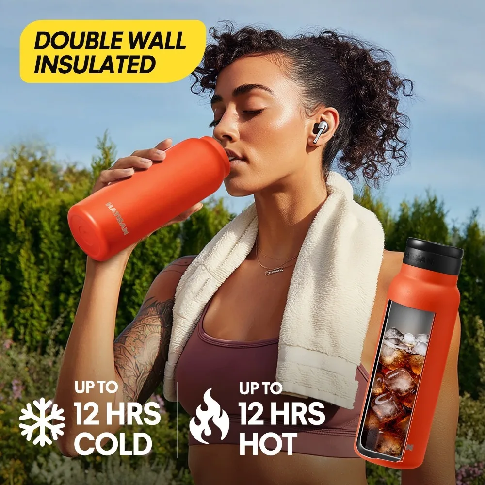 Insulated Water Bottle with Magnetic Phone Holder - Image 5